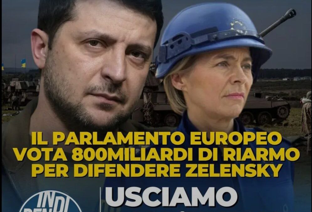 INVECE DI INVESTIRE IN SANITA’ E SVILUPPO LA TIRANNICA UE SPENDE 800 MLD PER ARMI